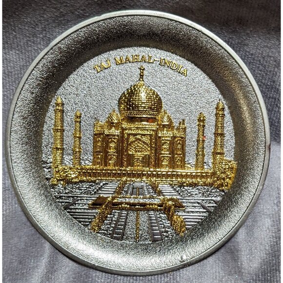 Taj Mahal India Mini Souvenir Plate - Picture 3 of 4